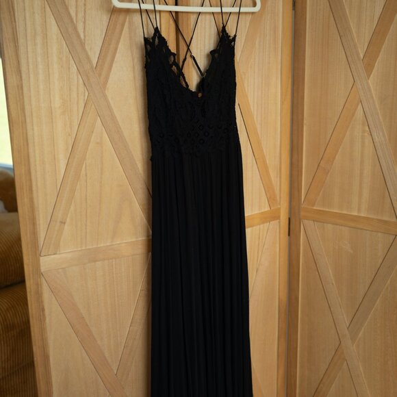 Free People Adella Maxi Slip Dress - Black - Picture 3 of 5